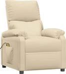 vidaXL Massagesessel Creme Stoff