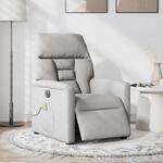 vidaXL Massagesessel Elektrisch Wolkengrau Stoff