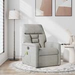 vidaXL Massagesessel Hellgrau Mikrofasergewebe