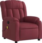 vidaXL Massagesessel Weinrot Stoff