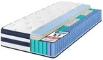 VASAGLE 7-Zonen Taschenfederkernmatratze mit Gel-Memory-Schaum, H3 Mittelfest,...