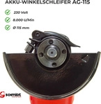 SCHMIDT security tools Akku-Winkelschleifer AG-115 Trennschleifer Akku...