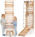 8in1 Kletterwand Indoor: Sprossenwand, Gymnastikringe, H&auml;ngende Leiter,