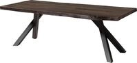 MASSIVMOEBEL24 Baumtisch Akazie 220x100x76 grau lackiert / A-Gestell anthrazit...