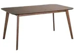 BELIANI Esszimmertisch Dunkles Mahagoni Holz Gummibaumholz / MDF- Platte 150 x...