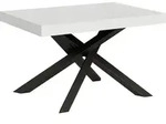 Ausziehbarer Tisch 90 x 130/234 cm, Gestell Volantis, Esche wei&szlig;, Anthrazit -...