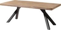 MASSIVMOEBEL24 Baumtisch Mango 240x100x76 beige lackiert / A-Gestell anthrazit...