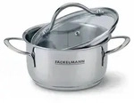 Fackelmann Lara Kochtopf mit Deckel &Oslash; 14 cm 750 ml, Edelstahl, ergonomischer...