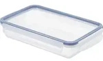 K&uuml;hlschrankdose flach 1 l CLIC & LOCK, Farbe:Transparent - Blau/Transparent