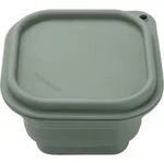 Fackelmann Snacking-Box faltbar, eckig "Be The Move" 13x13 cm, graugr&uuml;n,