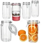 6x NORMA Vorratsglas 1,5L aus Glas mit B&uuml;gelverschluss luftdicht Einmachgl&auml;ser