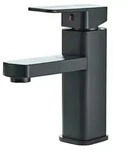 Waschtischarmatur Eckig 170mm Schwarz mit Pop-Up Ablaufgarnitur G3/8