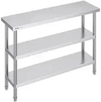 VEVOR Edelstahl Vorbereitungs Tisch, 24 x 24 x 34 Zoll, Schwerlast Metall