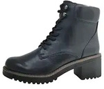 Marco Tozzi Damenschuhe Stiefeletten Schn&uuml;rer Stiefel Schwarz Freizeit - Schwarz -