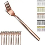 Tafelgabeln Ros&eacute;gold 12 St&uuml;ck Edelstahl Titanverkupferung Modernes...