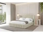 ALTDECOR Polsterbett mit Bettkasten - MODY - 140x200 - Beige - Bett ohne Matratze,