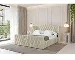 ALTDECOR Polsterbett mit Bettkasten - MODY-Z - 120x200 - Beige - Bett mit Matratze