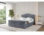 ALTDECOR Polsterbett mit Bettkasten - FALIO-Z - 140x200 - Grau - Bett mit Matratze