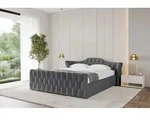 ALTDECOR Polsterbett mit Bettkasten - ZORAN-Z-v1 - 140x200 - Dunkelgrau - Bett mit