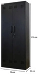 Fl&uuml;gelt&uuml;renschrank RHINO mit 2 T&uuml;ren, abschlie&szlig;bar | HxBxT 170x70x30cm | 5