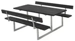 Plus Kombim&ouml;bel Basic 177 x 184 x 72 cm, 2 R&uuml;ckenlehnen, Kunststoff schwarz -