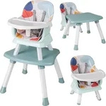 COSTWAY 6-in-1 Babyhochstuhl, Kinderhochstuhl mit Sicherheitsgurt & abnehmbares