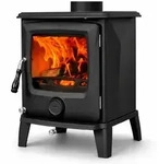 Kleiner, robuster Gusskaminofen LUMI I mit 4,9 kW - Schwarz