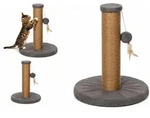 Kratzbaum - Katzenspielzeug - Kratzbaum Velvi Hellgrau - Juteseil - Gepolsterte...
