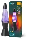 EGLO Lava, Transparent, Wei&szlig;, Schwarz, Violett, Stahl, Stoff, Wachs, Tisch/Bank,