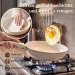 19-teiliges Kochgeschirr-Set Antihaft abnehmbare Griffe Wei&szlig;