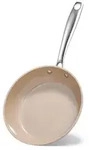 Bratpfanne 20 cm Keramik Antihaft Aluminium Khaki Backofenfest Induktion