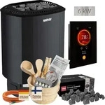 Harvia Sound M60E Black 6 kW Saunaofen Set 18-teilig, Fenix FX110 WiFi...