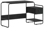 vidaXL Schreibtisch mit Stauraum Schwarz Eichen-Optik - Schwarz