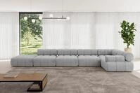 ALTDECOR Modulares Sofa Ecksofa in L-Form - Felto-L3 - 475x190x70 cm Hellgrau Corner