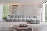 ALTDECOR Ecksofa - Miko-L3 - 390x205x75 - Hellgrau Corner Sofa Eckcouch Couch L-Form,