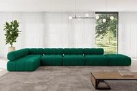 ALTDECOR Modulares Sofa Ecksofa in L-Form - Favio-L3 - 475x190x70 cm Dunkelgr&uuml;n