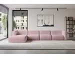 ALTDECOR Ecksofa - MIRA-L3 - 409x179x70 - Rosa - Corner Sofa Eckcouch Couch L-Form,