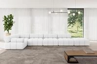 ALTDECOR Modulares Sofa Ecksofa in L-Form - Felto-L3 - 475x190x70 cm Wei&szlig; Corner