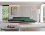 ALTDECOR Ecksofa mit Elektrischer Sitztiefenverstellung MONA - 316x205x85 - Gr&uuml;n -