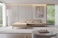 ALTDECOR Ecksofa mit Elektrischer Sitztiefenverstellung MONA - 316x205x85 - Braun -