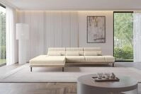ALTDECOR Ecksofa mit Elektrischer Sitztiefenverstellung MONA - 316x205x85 - Creme -
