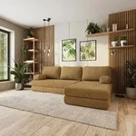 Masseno Ecksofa LEA mit Schlaffunktion, Modulares Schlafsofa aus Schaumstoff,