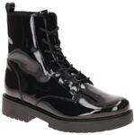 Gabor Stiefeletten 8025 Knautschlack schwarz, K-Weite, Wechselfu&szlig;bett, Schn&uuml;rung,
