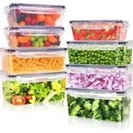Frischhaltedosen Set 8 St&uuml;ck BPA-frei auslaufsicher Mikrowellengeeignet 2,2L...