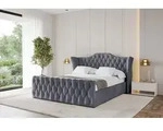 ALTDECOR Polsterbett mit Bettkasten - ZORAN-Z - 120x200 - Dunkelgrau - Bett mit
