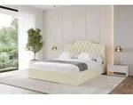 ALTDECOR Polsterbett mit Bettkasten - FALIO - 180x200 - Beige - Bett ohne Matratze,