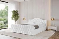 ALTDECOR Polsterbett mit Bettkasten - FALIO-Z-v1 - 180x200 - Wei&szlig; - Bett mit
