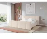 ALTDECOR Polsterbett mit Bettkasten - TEVO-Z - 120x200 - Beige - Bett mit Kopfteil