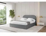 ALTDECOR Polsterbett mit Bettkasten - LERAY - 120x200 - Dunkelgrau - Bett ohne