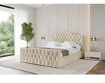 ALTDECOR Polsterbett mit Bettkasten - FALIO-Z - 160x200 - Beige - Bett mit Kopfteil
